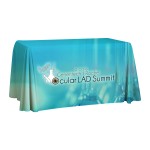 Custom Imprinted 4' Table Throw, Full-Color Dye-Sublimation, Sewing