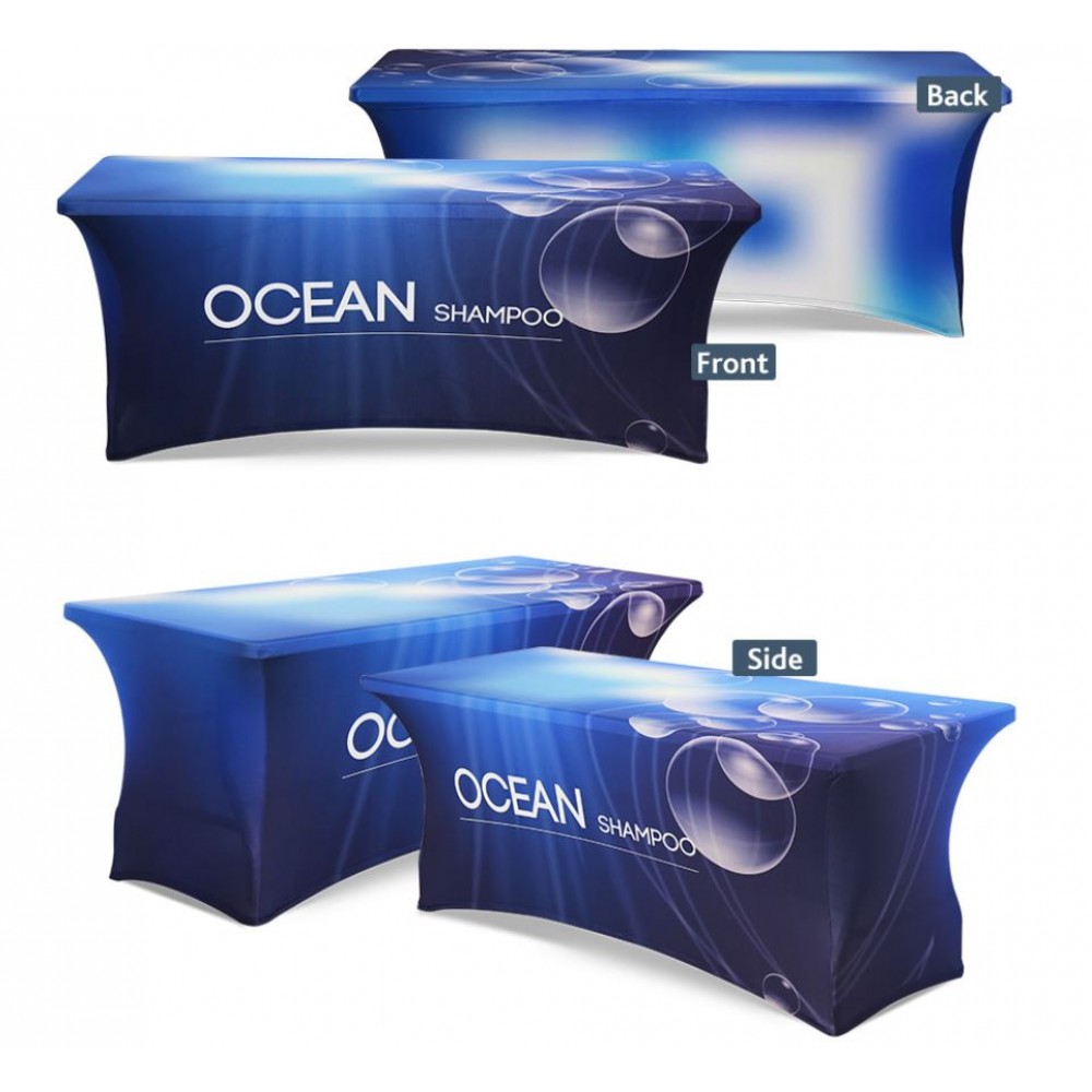 Logo Branded Stretch Table Cover - 6 ft. Logo Branded Stretch Table Cover - 6 ft.