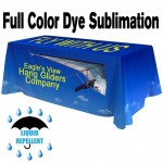 Personalized 8 ft x 30"Top 29"H - Liquid Repellent 4 Sided Standard Table Throw (FULL COLOR PRINT)