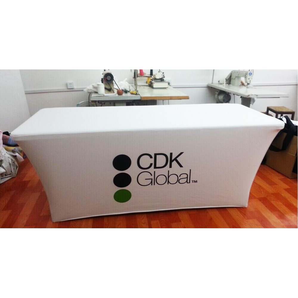 Custom 8' Stretch Fit Fully Printed Tablecloth
