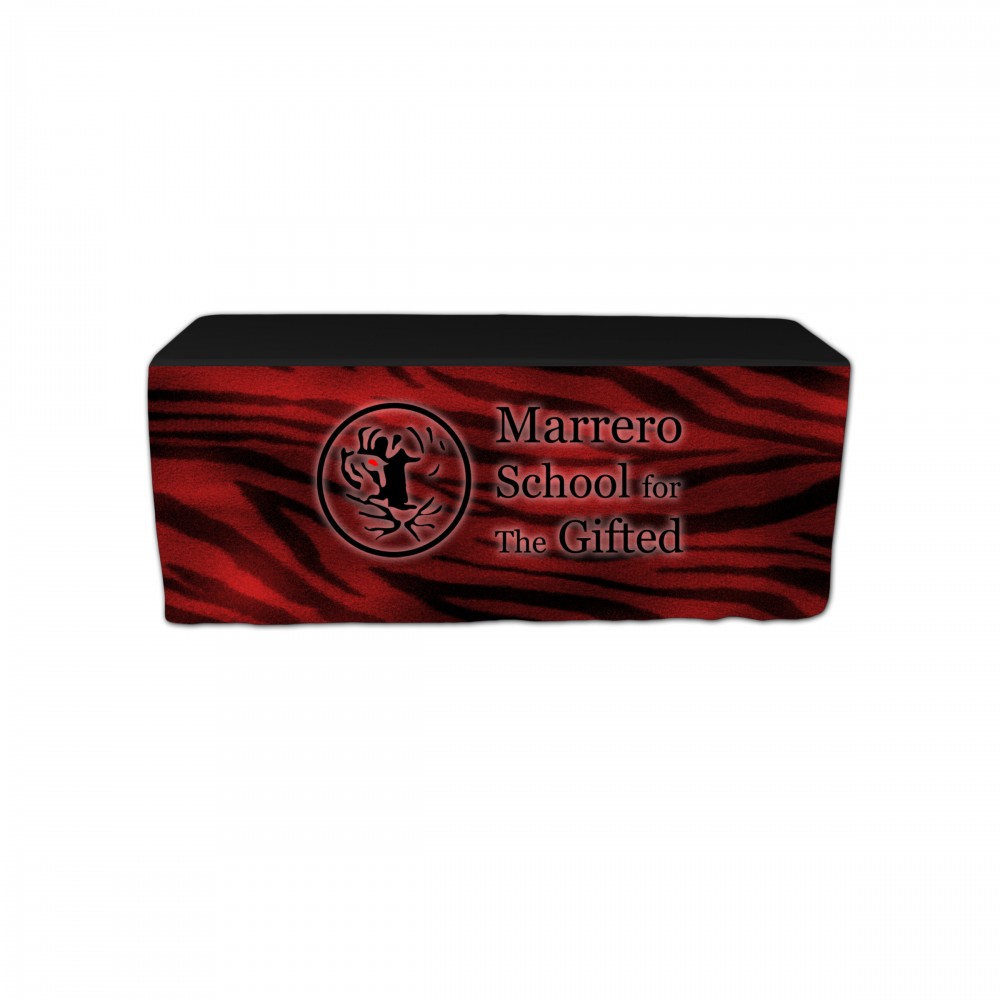 Logo Branded 6' Econ. 30"H Fitted Front Only Printed Throw Cover