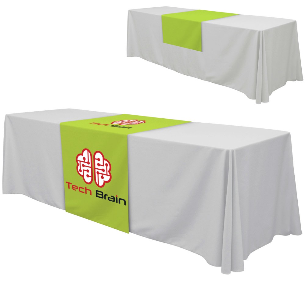30" x 72" Table Runner Polyester Full Color Dye Sublimation - Made in the USA with Logo