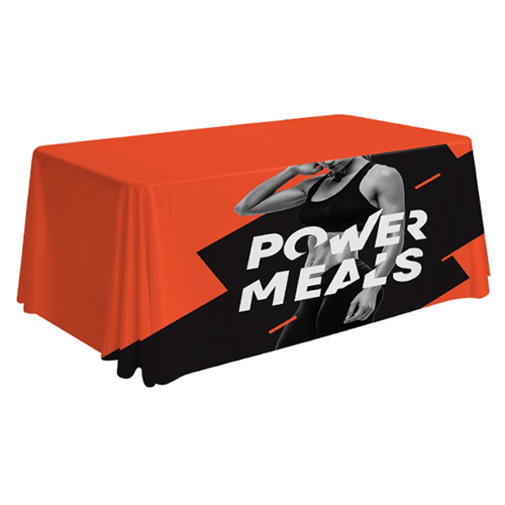 Logo Branded 8Ft Premium Wrinkle-Free Standard Table Throw Logo Branded 8Ft Premium Wrinkle-Free Standard Table Throw