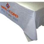 60"x60" Non-Woven Table Cover with 28" Silk-screen Custom Imprinted