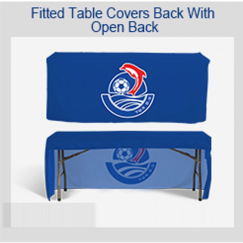 FITTED Open Back Tablecloth 4 feet Custom Printed FITTED Open Back Tablecloth 4 feet Custom Printed