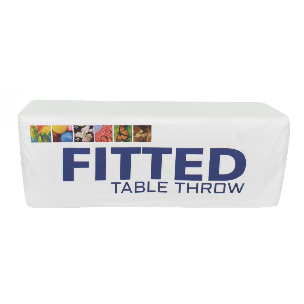 Fitted 8' Dye Sub Printed Table Throw with Logo