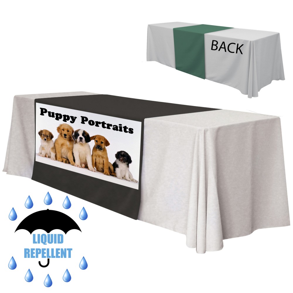 36" x 84" Liquid Repellent Table Runner Polyester Full Color Full Bleed Dye Sublimation Custom Printed