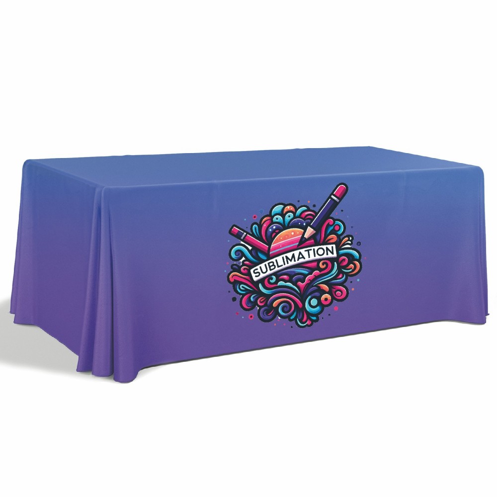 Premium 6' Draped Standard Table Cover (Full Color Dye Sublimation) with Logo Premium 6' Draped Standard Table Cover (Full Color Dye Sublimation) with Logo