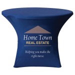 31.9" x 29.1" Round Stretch Table Cover with Logo
