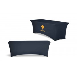 6ft Standard Fitted Stretch Table Cover - Standard Fabric with Logo