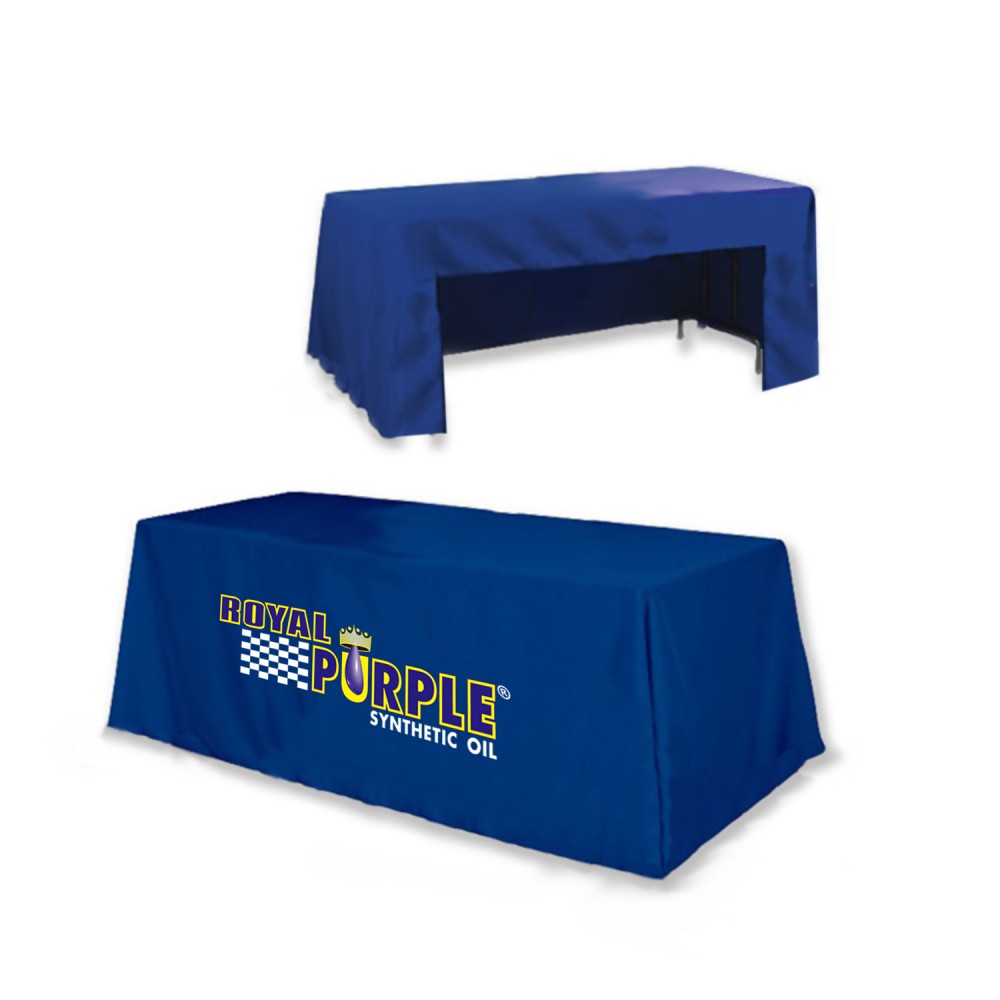 6ft Table 3 Sided Fitted Full Color Printed Table Cover with Logo