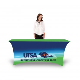 8' Spandex Stretch Table Cover with Logo
