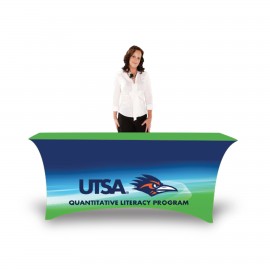 8' Spandex Stretch Table Cover with Logo  8