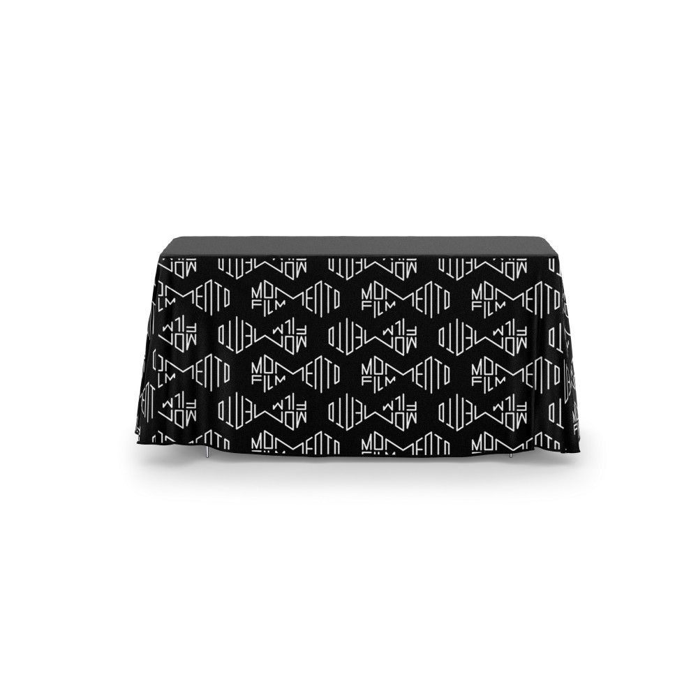 Custom Imprinted 4 Foot 3 Sided Table Drape Custom Imprinted 4 Foot 3 Sided Table Drape
