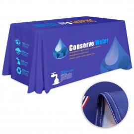 Promotional 4' Economy Draped Standard Table Cover (Full Color Dye Sublimation)  Promotional 4