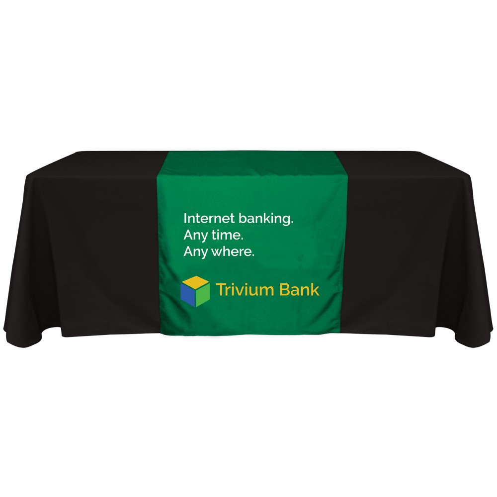 30" x 84" Digitally Printed Table Runners with Logo