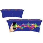 8' Customized Zipper Back Stretch Style Table Cover with Logo