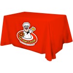 Custom Imprinted Polyester 4 Sided Flat Table Cover w/ All Over Full Color (Fits 4' Table)