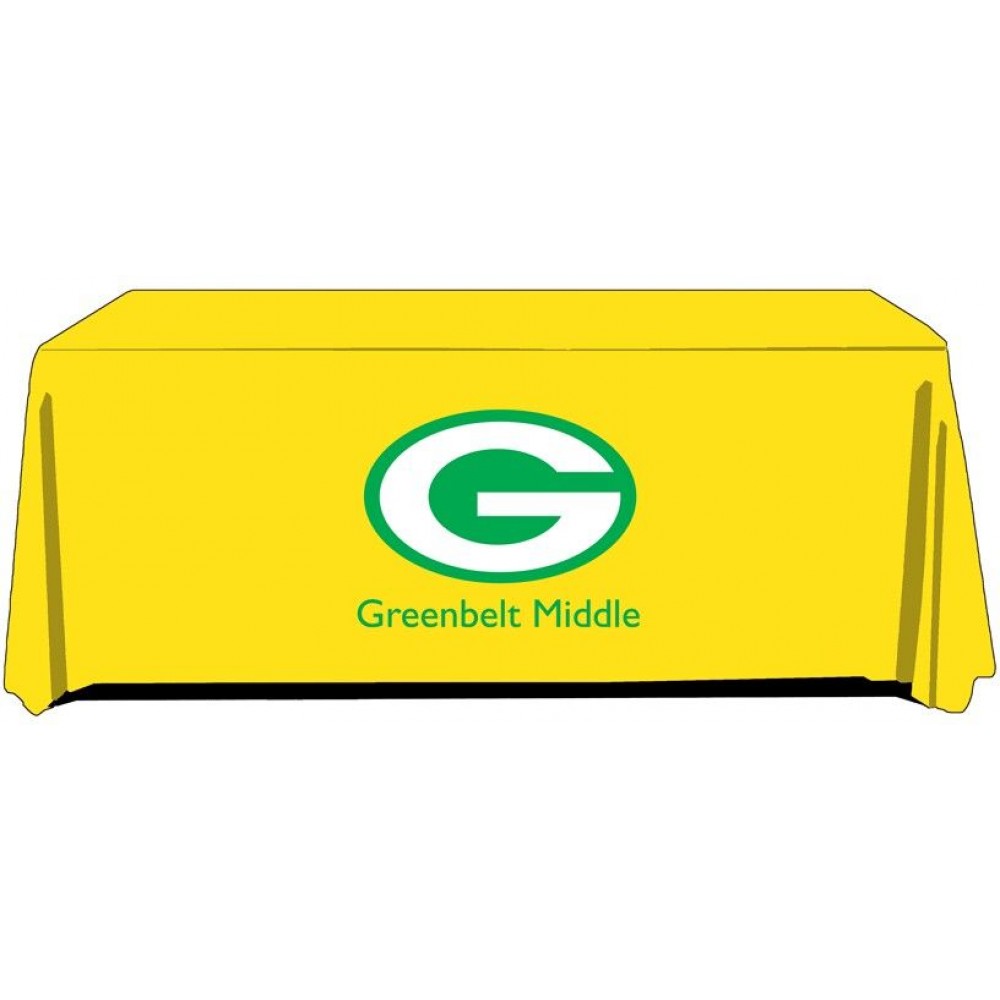 8' Full Premium Polyester Tablecloths With Imprinting Custom Printed 8' Full Premium Polyester Tablecloths With Imprinting Custom Printed