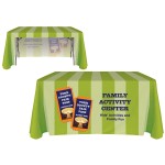 4' Customized Open Back Throw Style Table Cover with Logo
