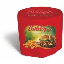 Round Fitted Dye Sublimated Covers (31.5"x29") with Logo  Round Fitted Dye Sublimated Covers (31.5"x29") with Logo