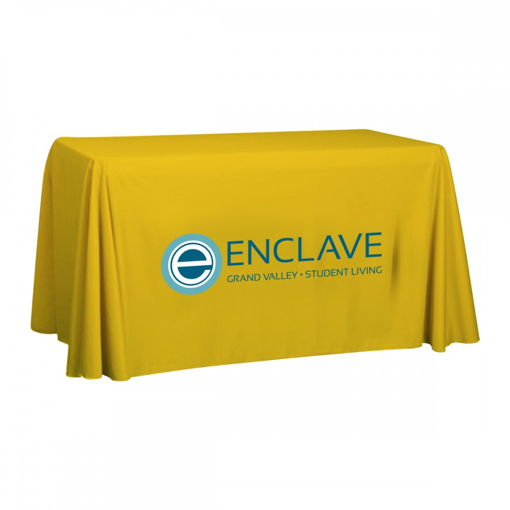 Yellow 4' Standard Table Throw (Full-Color Dynamic Adhesion) Custom Imprinted