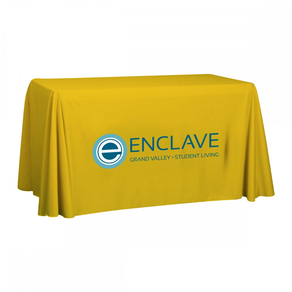 Yellow 4' Standard Table Throw (Full-Color Dynamic Adhesion) Custom Imprinted Yellow 4' Standard Table Throw (Full-Color Dynamic Adhesion) Custom Imprinted