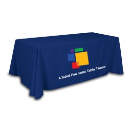 Premium Full Color Table Covers & Throws - 4 Sided (8' x 2.5') with Logo