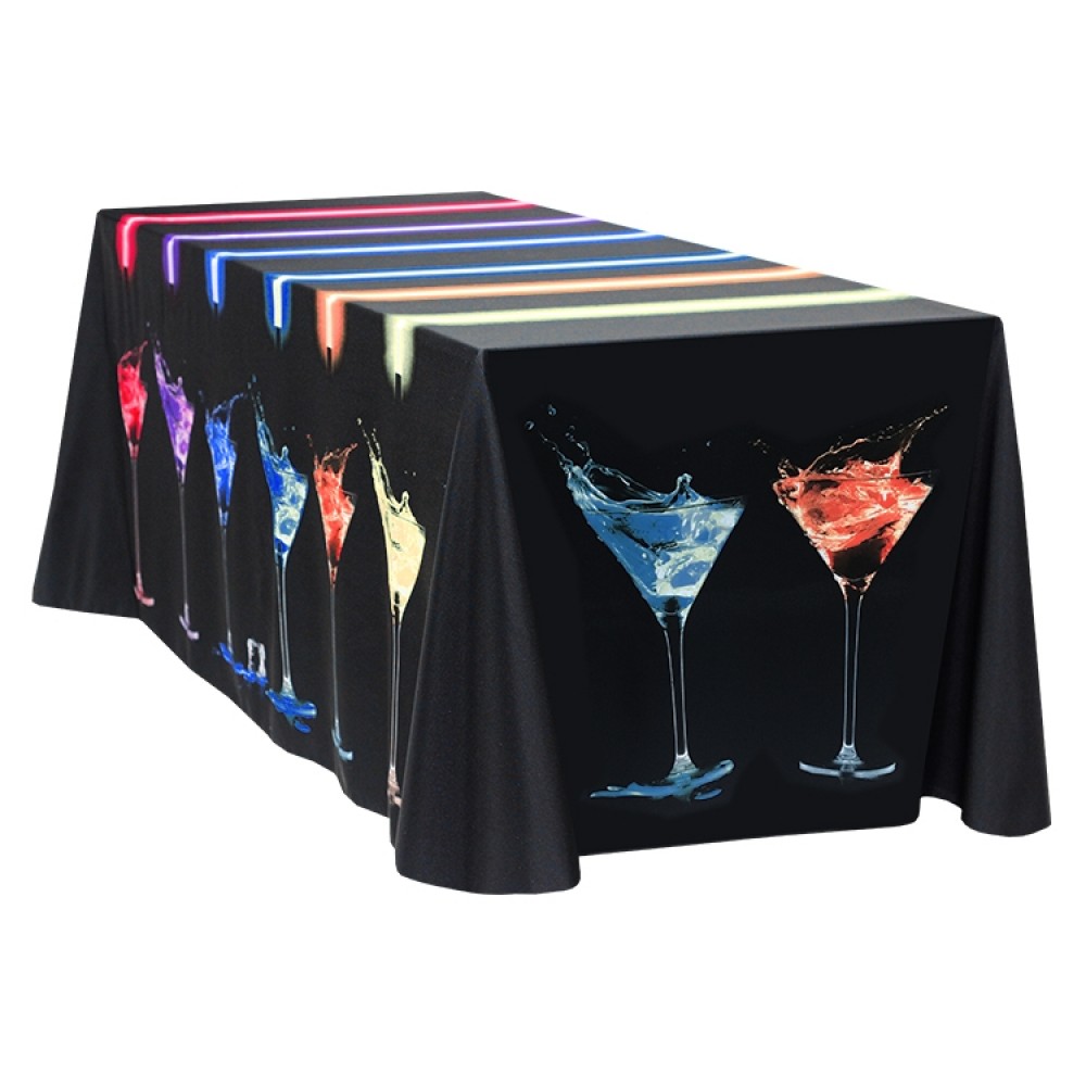 Personalized 8' Fully Dye Sublimated Seamless Deluxe Throw Table Cover