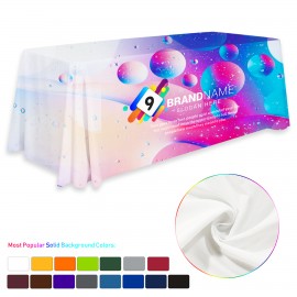 Customized 6' Economy Draped Standard Table Cover (Full Color Dye Sublimation)