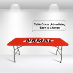 8' Square Stretch Table Topper in Full Color Overall with Logo