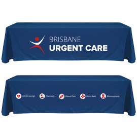 8' Custom Throw Style Table Cover with Logo