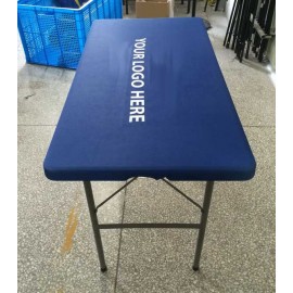 Logo Branded Slim Fitted Stretch Fit Tablecloth, 4' table, Fully printed.
