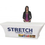 8' Dye Sub Printed Stretch Table Throw with Logo