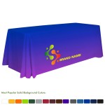 6' Premium Draped Standard Table Cover (Full Color Dye Sublimation) with Logo