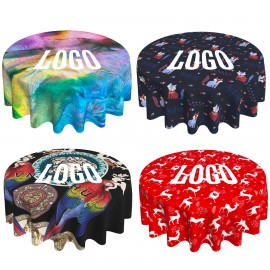 Full Color Sublimated 10FT Dia Round Tablecloth with Logo  Full Color Sublimated 10FT Dia Round Tablecloth with Logo