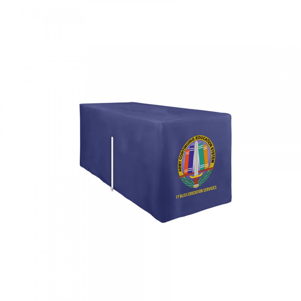 Promotional 4 Ft 4-Sided With Zipper Back Fitted Table Cover