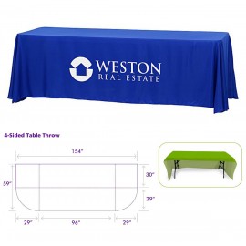 8'ft Open-Back Table Throw with Logo  8