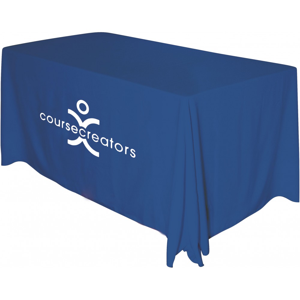 Personalized 4' Draped Table Throw (1 Color Print)