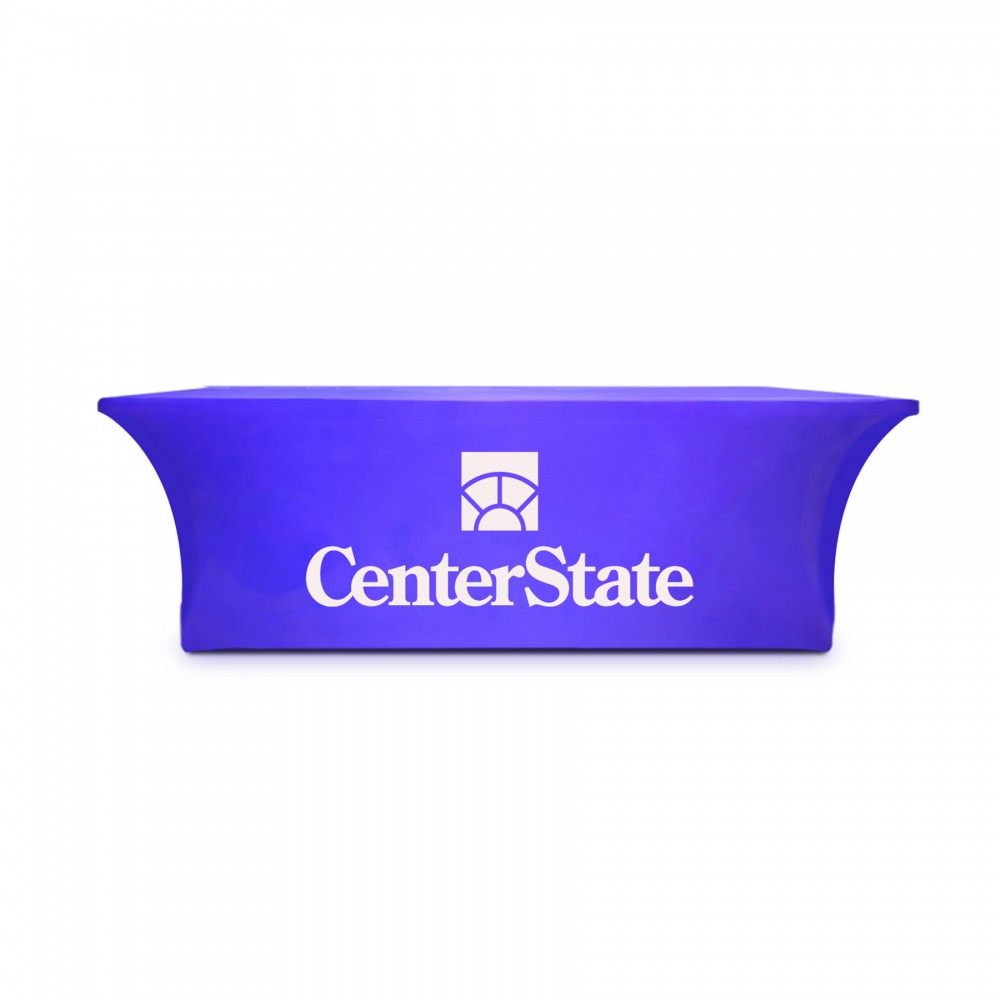 8ft 4-Side Stretch Table Cloth with Logo 8ft 4-Side Stretch Table Cloth with Logo