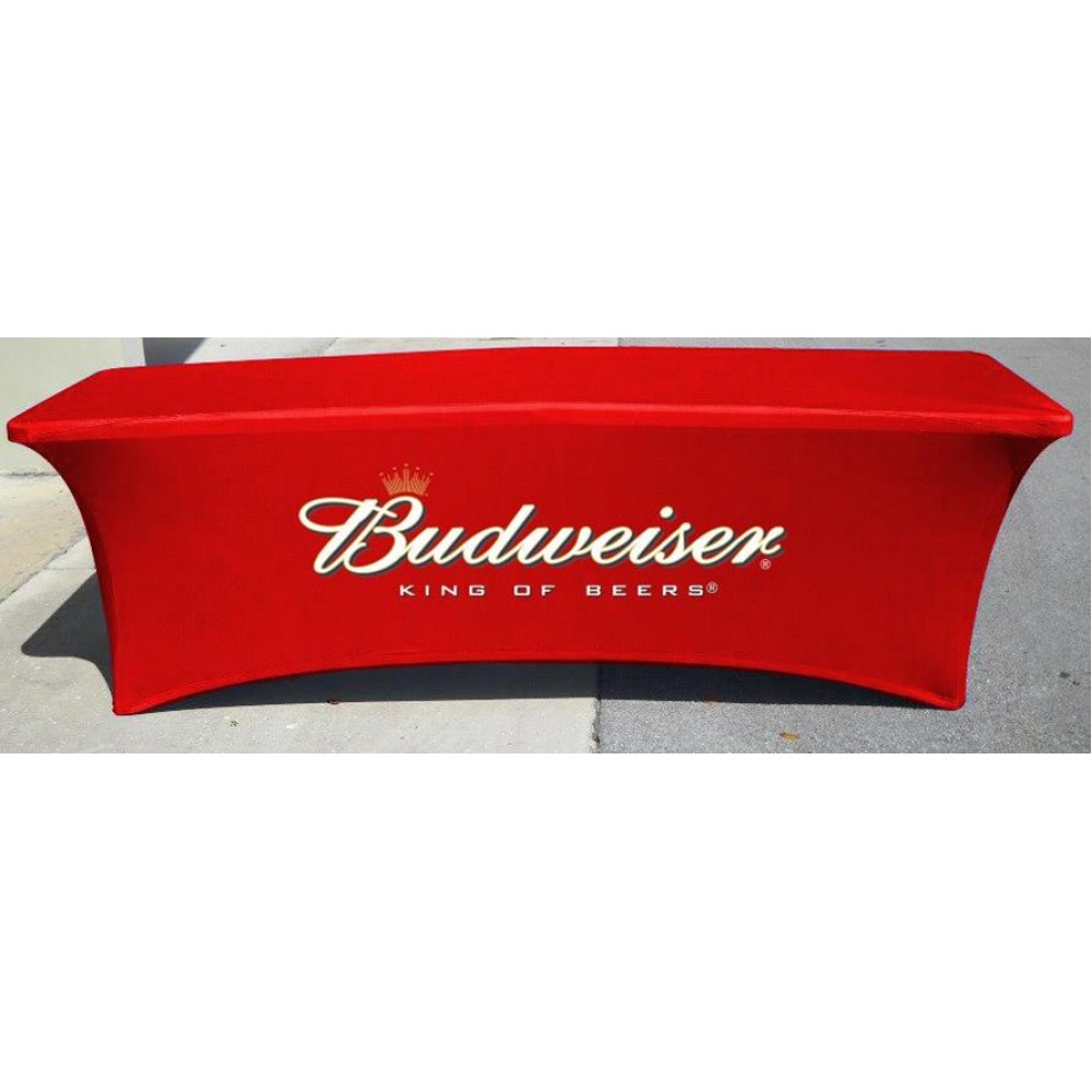 Personalized 8-ft. Stretch Table Cover Front Print ONLY (with Stock Fabric Color)