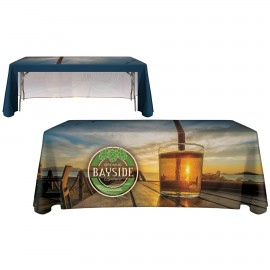 6' Customized Open Back Throw Style Table Cover with Logo
