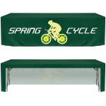 8' Customized Open Back Fitted Table Cover with Logo