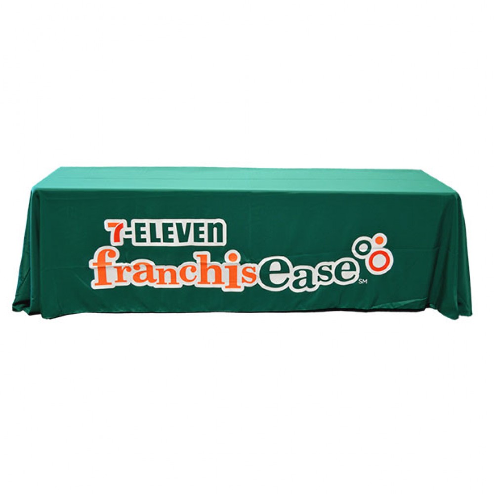 8Ft Dye Sublimated Loose Table Throw with Logo