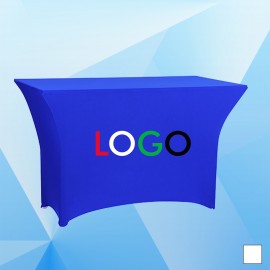 4ft Stretch Table Cover Stock Color with Logo  4ft Stretch Table Cover Stock Color with Logo