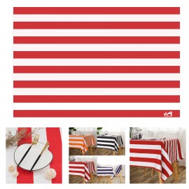 Customized Black And White Striped Tablecloth  Customized Black And White Striped Tablecloth