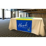 Custom 36" Wide Dye Sublimated Satin Table Runner with Logo