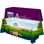 Personalized All Over Full Color Dye Sub Table Cover - flat poly 3-sided, fits 8' table