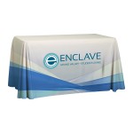 Logo Branded 4' Table Throw, Full-Color Dye-Sublimation, Heat Cut