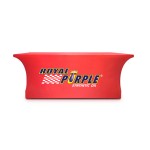 Logo Branded 6ft Table Closed-Back Stretch Table Cover With Zipper